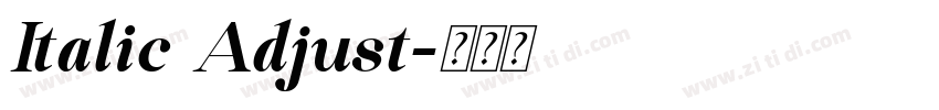 Italic Adjust字体转换